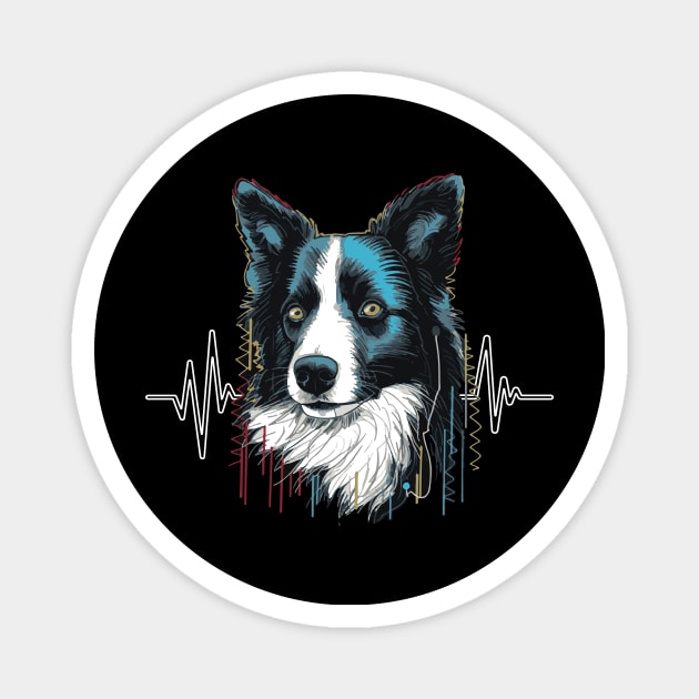 Heartbeat Border Collie Magnet by vectrus